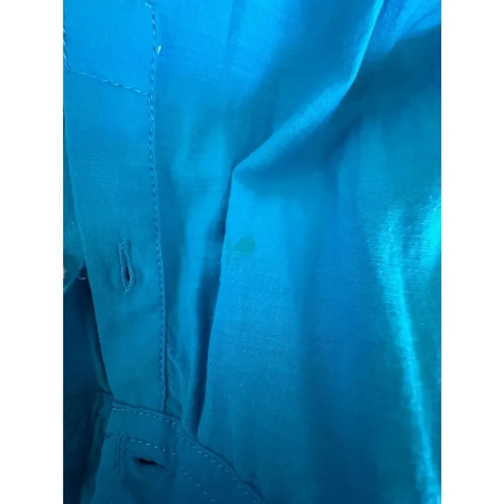 J. Crew Women's Long-Sleeve Button-Down Blue Blouse Boyfriend Cut SZ  2